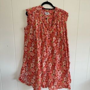 Bete MuuMuu Size 12 Red Floral with Bloomer Shorts
